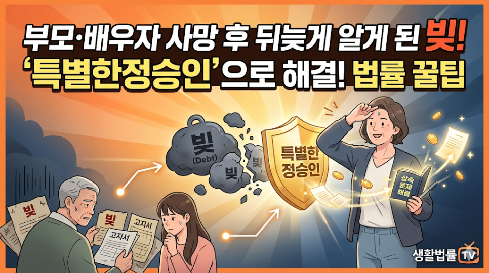 부모·배우자 사망 후 뒤늦게 알게 된 빚, ‘특별한정승인’으로 해결하는 방법 관련 이미지