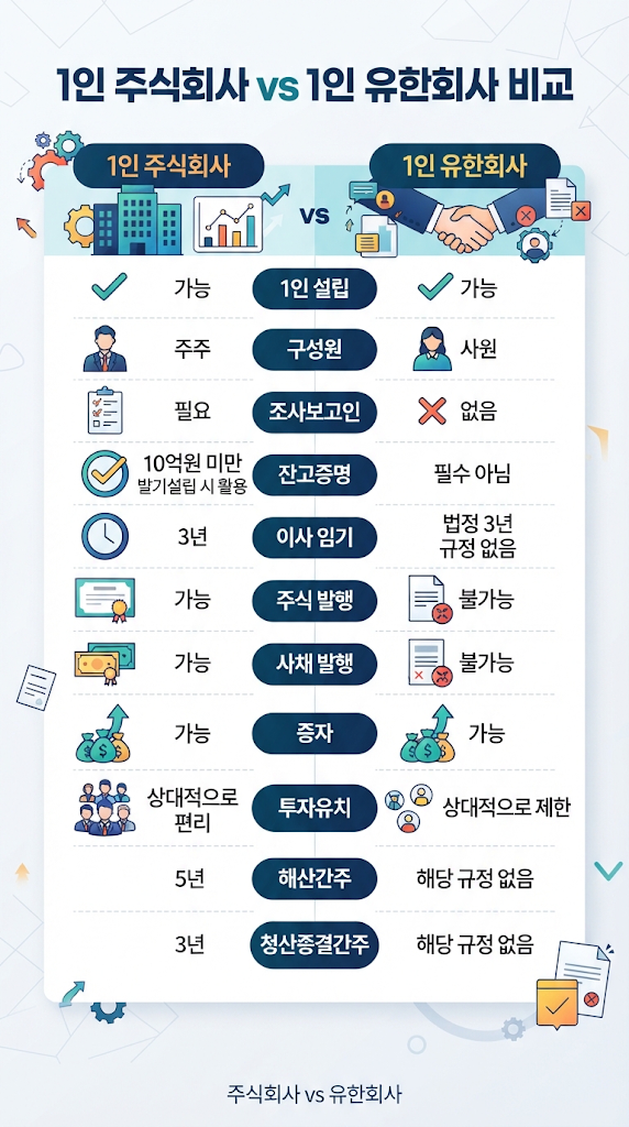[인천1인법인] 설립 전 주의사항 주식회사·유한회사 차이와 과밀·비과밀 설립비용 관련 이미지