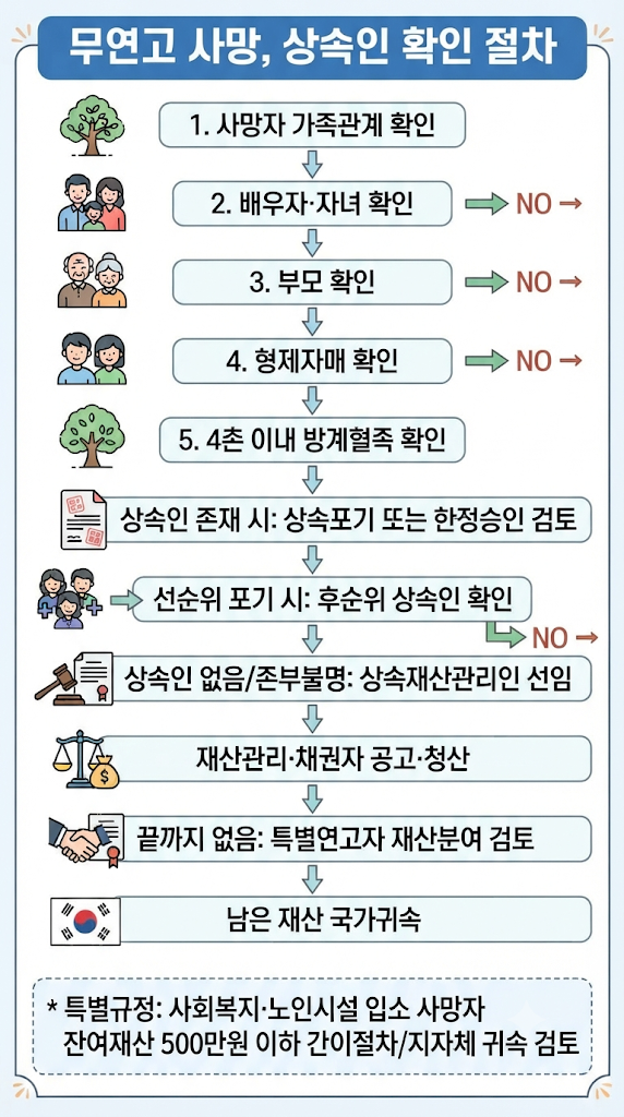 [인천 상속] 무연고자 사망 후 상속포기·한정승인과 상속인이 없는 경우의 절차 관련 이미지